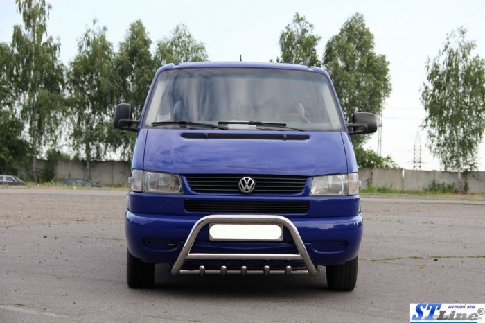 Кенгурятник WT003 (нерж) 51мм, без надписи для Volkswagen T4 Caravelle/Multivan