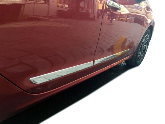 Молдинг дверной (4 шт, нерж) для Peugeot 208 2012-2019 гг