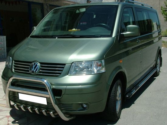 Кенгурятник WT003 (нерж) 60мм, без надписи для Volkswagen T5 Transporter 2003-2010 гг