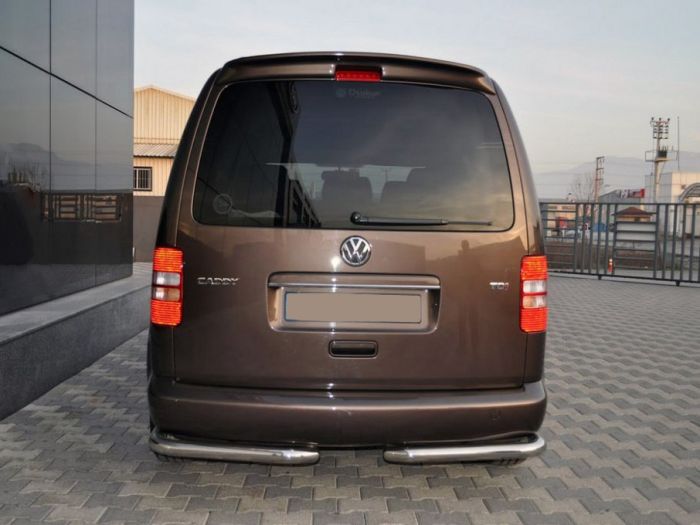 Задние уголки AK003 (2 шт, нерж) для Volkswagen Caddy 2010-2015 гг