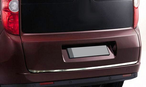 Накладка кромки крышки багажника (нерж.) Carmos - Турецкая сталь для Fiat Doblo II 2010-2022 гг