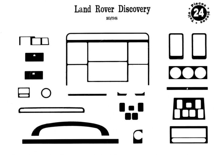 Накладки на панель Алюминий для Land Rover Discovery II
