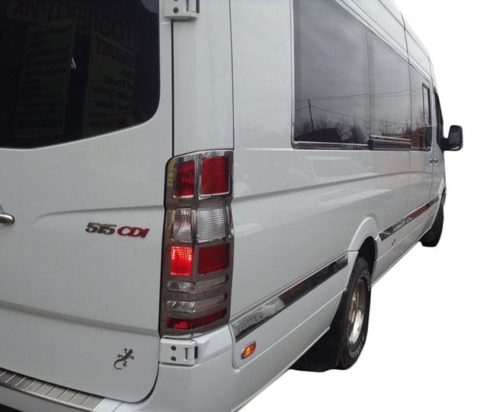 Молдинги на дверь (нерж.) Long. Carmos - Турецкая сталь для Volkswagen Crafter 2006-2017 гг