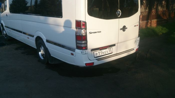 Молдинги на дверь (нерж.) Средняя. Carmos - Турецкая сталь для Volkswagen Crafter 2006-2017 гг