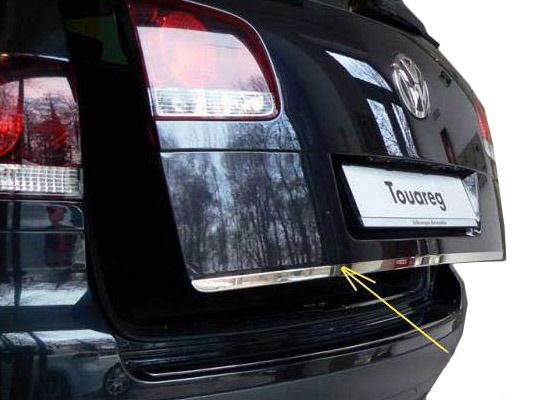 Кромка крышки багажника (нерж) Carmos - Турецкая сталь для Volkswagen Touareg 2002-2010 гг