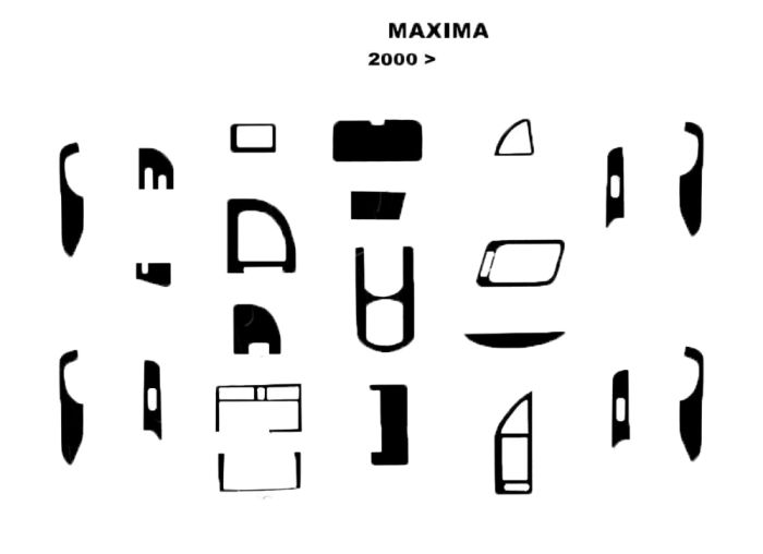 Накладки на панель Дерево для Nissan Maxima 2000-2004 гг