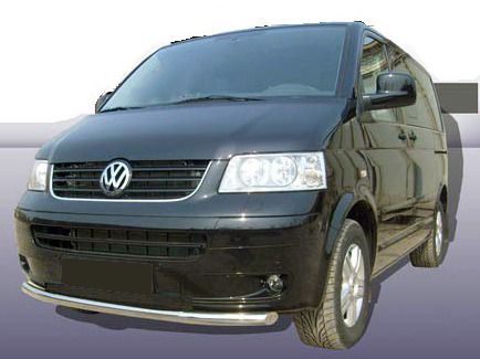 Нижняя одинарная губа ST008 (нерж) 51 мм для Volkswagen T5 Caravelle 2004-2010 гг