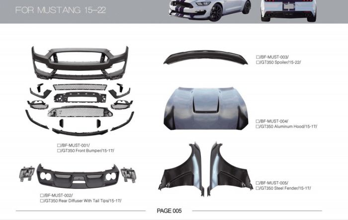 Комплект обвесов для Ford Mustang 2015-2024 гг