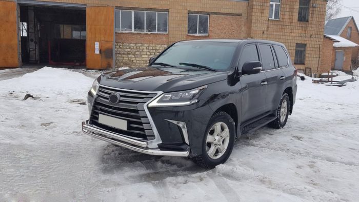 Передняя защита ST014 (2015-2024, нерж) для Lexus LX570 / 450d