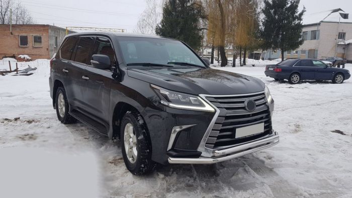 Передняя защита ST014 (2015-2024, нерж) для Lexus LX570 / 450d