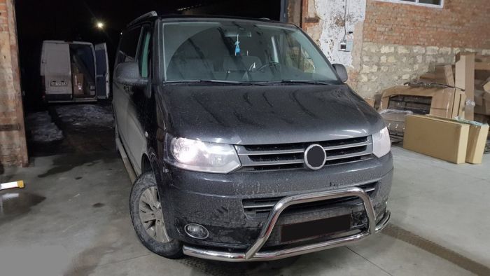 Кенгурятник WT006ST (нерж) для Volkswagen T5 2010-2015 гг