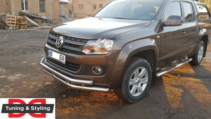 Передняя защита ST018-2 (нерж) для Volkswagen Amarok 2010-2022 гг