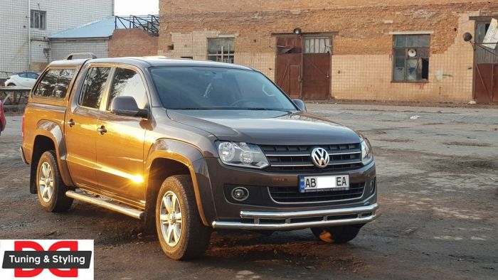 Передняя защита ST018-2 (нерж) для Volkswagen Amarok 2010-2022 гг