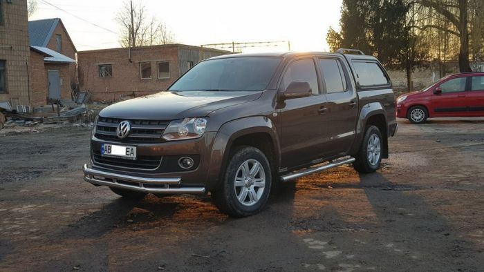 Передняя защита ST018-2 (нерж) для Volkswagen Amarok 2010-2022 гг