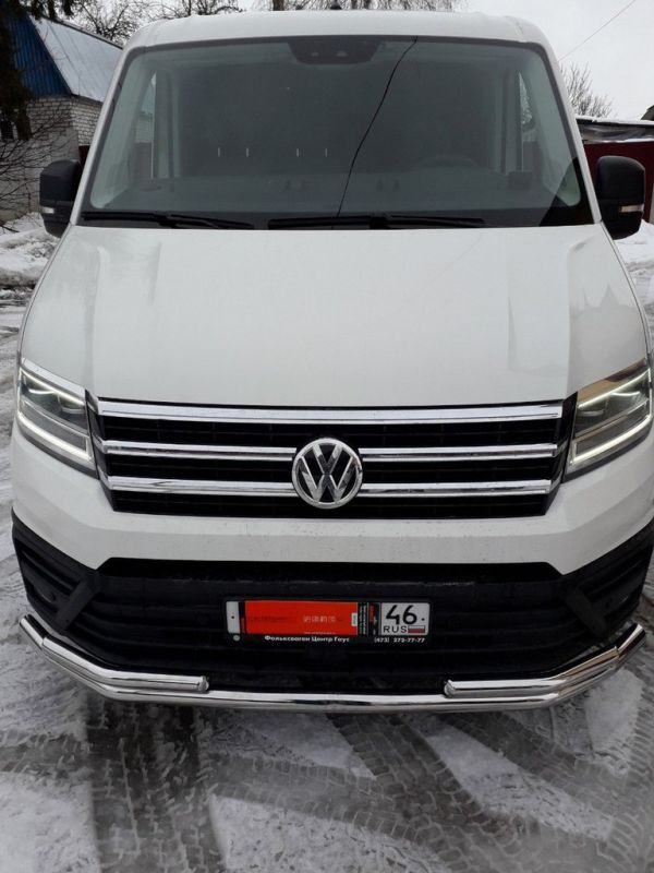 Передняя защита ST085 (нерж) для Volkswagen Crafter 2017-2024 гг