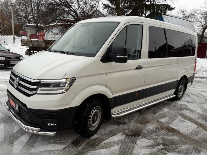 Передняя защита ST085 (нерж) для Volkswagen Crafter 2017-2024 гг