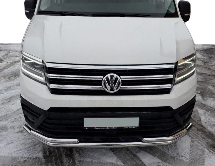 Передняя защита ST085 (нерж) для Volkswagen Crafter 2017-2024 гг