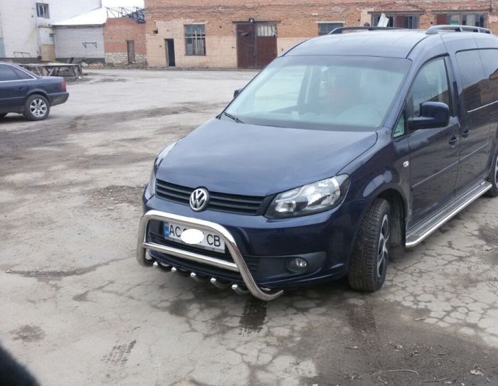 Кенгурятник WT003 (нерж) 60 мм для Volkswagen Caddy 2010-2015 гг