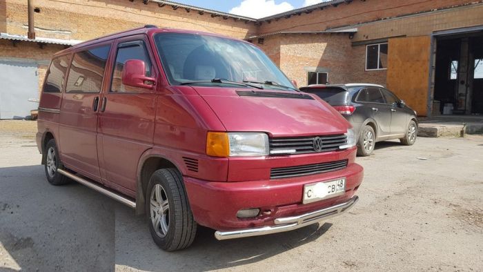 Передний двойной ус ST014 (нерж) 60/42мм для Volkswagen T4 Transporter