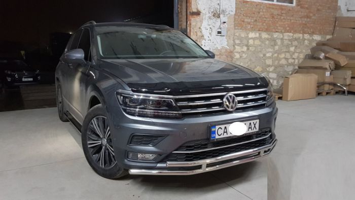 Передняя защита ST016 (нерж) для Volkswagen Tiguan 2016-2024