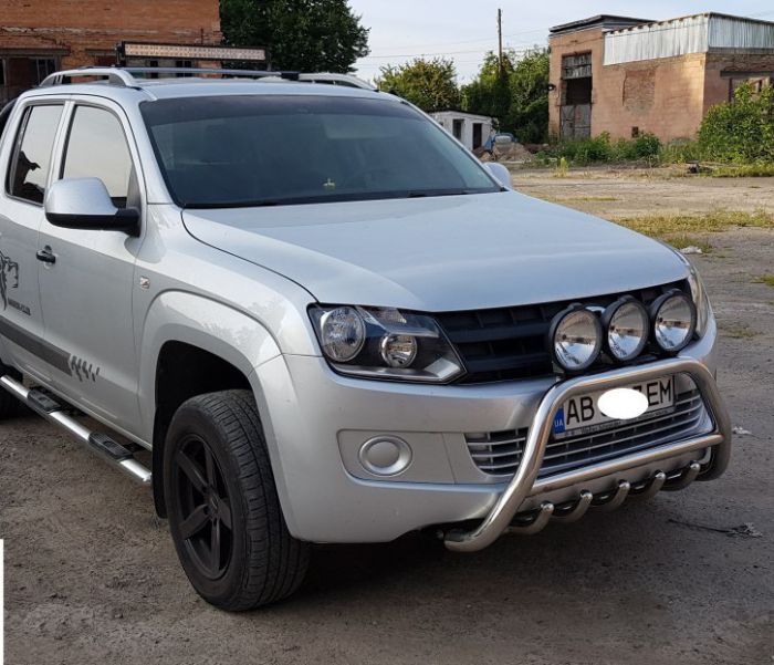 Кенгурятник WT003 (нерж) для Volkswagen Amarok 2010-2022 гг