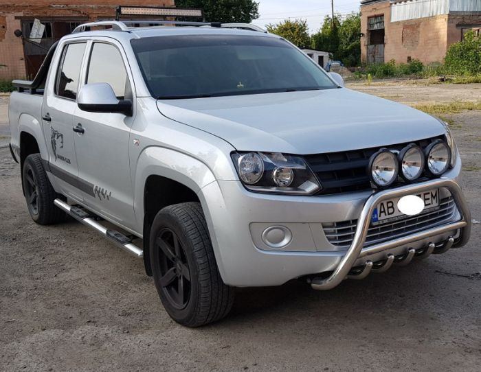 Кенгурятник WT003 (нерж) для Volkswagen Amarok 2010-2022 гг