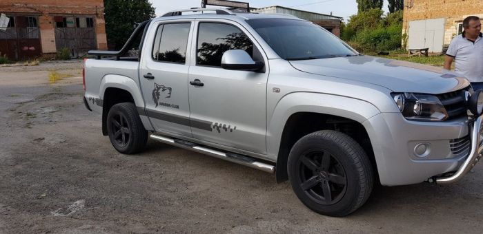 Боковые трубы (2 шт, нерж) 60мм для Volkswagen Amarok 2010-2022 гг