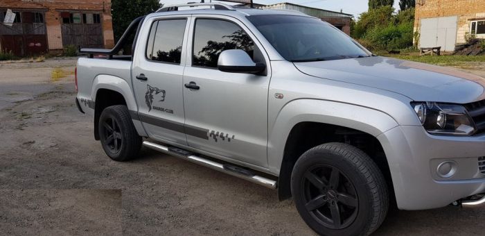 Боковые трубы (2 шт, нерж) 60мм для Volkswagen Amarok 2010-2022 гг