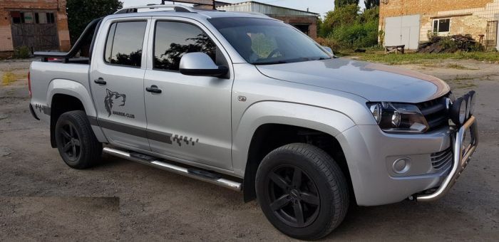 Боковые трубы (2 шт, нерж) 60мм для Volkswagen Amarok 2010-2022 гг