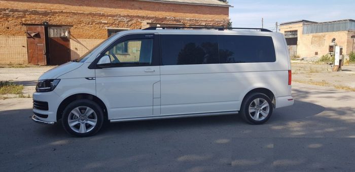 Нижняя одинарная губа ST008 (нерж) 51 мм для Volkswagen T6 2015-2024,