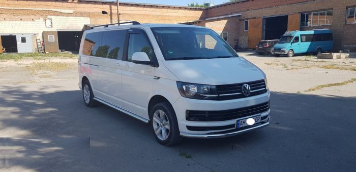 Нижняя одинарная губа ST008 (нерж) 51 мм для Volkswagen T6 2015-2024,