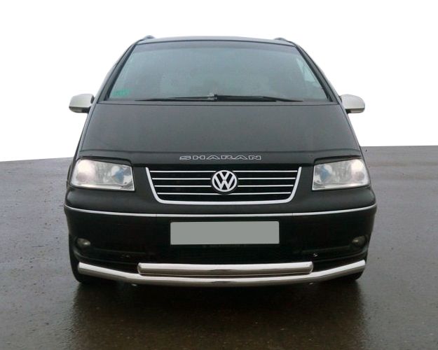 Передняя двойная защита ST014 (нерж) 51 на 42 мм для Volkswagen Sharan 1995-2010 гг