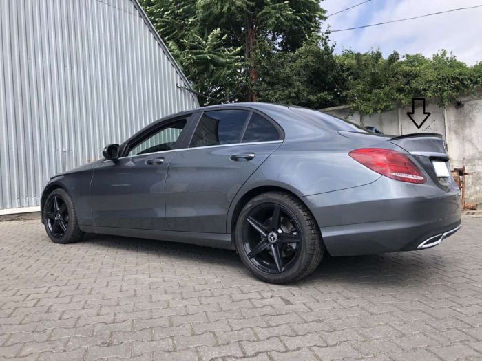 Спойлер LIP (Sunplex, черный) для Mercedes C-сlass W205 2014-2021 гг