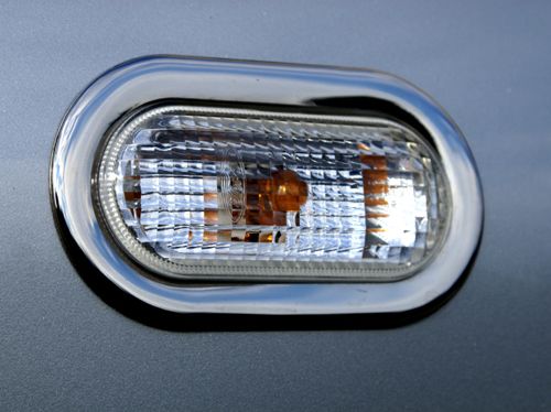 Хром накладки на поворотники OmsaLine (2 шт, нерж) для Volkswagen Caddy 2010-2015 гг
