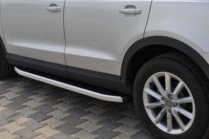 Боковые пороги Fullmond (2 шт., алюминий) для Toyota Highlander 2014-2019 гг