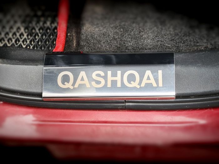 Накладки на пороги на пластик (4 шт, нерж) для Nissan Qashqai 2007-2010 гг