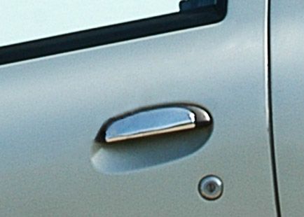 Накладки на ручки (нерж.) 4 шт, OmsaLine - Итальянская нержавейка для Renault Clio II 1998-2005 гг