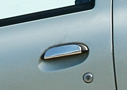 Накладки на ручки (4 шт, нерж) 4 шт, Carmos - Турецкая сталь для Renault Megane I 1996-2004 гг