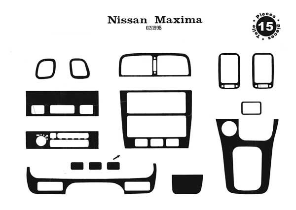 Накладки на панель Титан для Nissan Maxima 1995-2000 гг