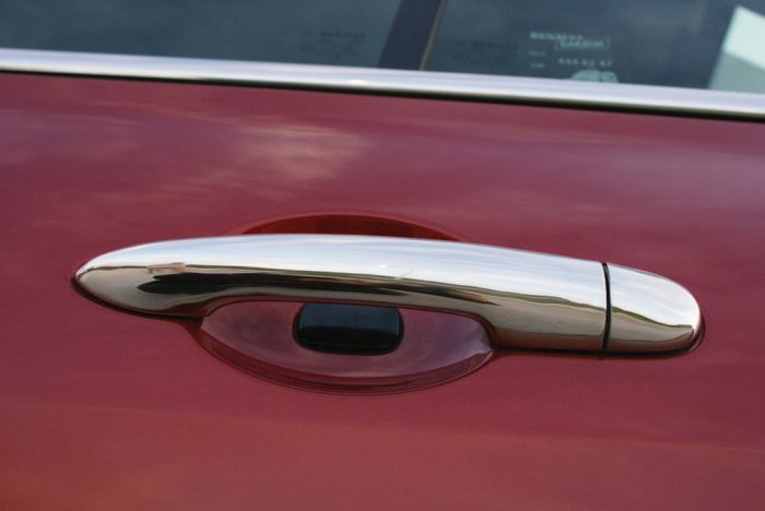 Накладки на ручки (4 шт, нерж) Carmos - Турецкая сталь для Renault Modus 2005-2012 гг