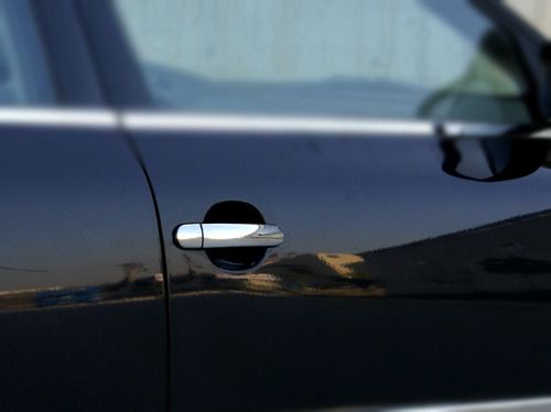 Накладки на ручки (4 шт, нерж.) OmsaLine - Итальянская нержавейка для Volkswagen Polo 2001-2009 гг