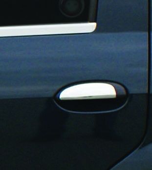 Накладки на ручки (4 шт, нерж.) OmsaLine - Итальянская нержавейка для Renault Logan I 2005-2008 гг