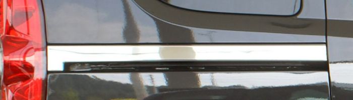 Молдинг под сдвижную дверь (2 шт, нерж.) для Opel Combo 2012-2018 гг