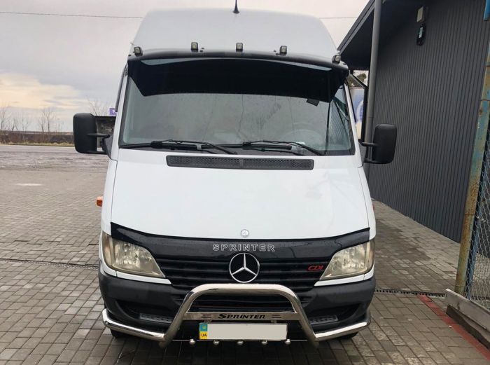 Кенгурятник с усами (нерж.) для Mercedes Sprinter 1995-2006 гг