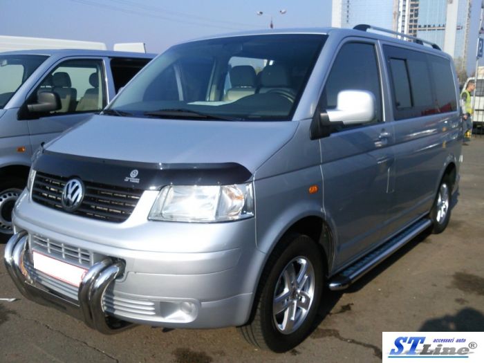 Кенгурятник ST006-04 ноздри (нерж) для Volkswagen T5 Transporter 2003-2010 гг