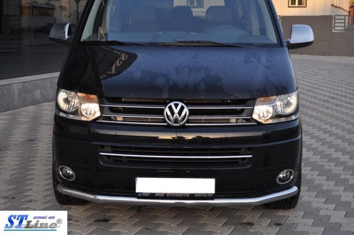 Нижняя одинарная губа ST008 (нерж) 42 мм для Volkswagen T5 2010-2015 гг