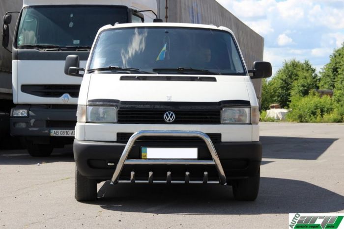 Кенгурятник WT003 (нерж) 50мм, без надписи для Volkswagen T4 Transporter