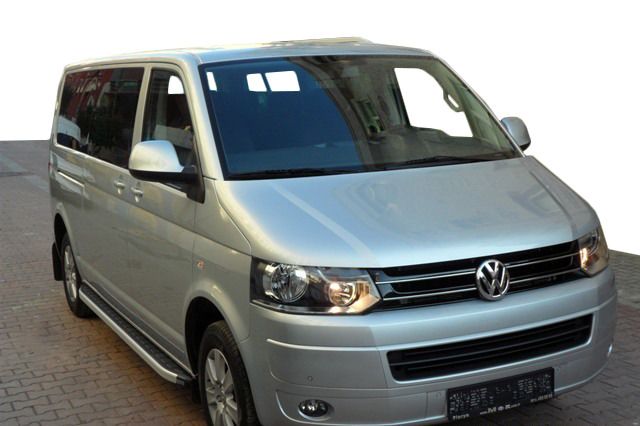 Боковые пороги Fullmond (2 шт, алюм) Длинная база для Volkswagen T5 2010-2015 гг