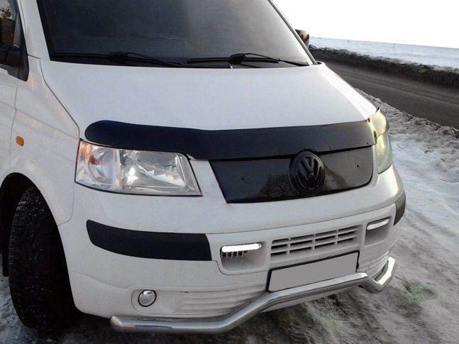 Зимняя верхняя накладка на решетку Глянцевая для Volkswagen T5 Transporter 2003-2010 гг