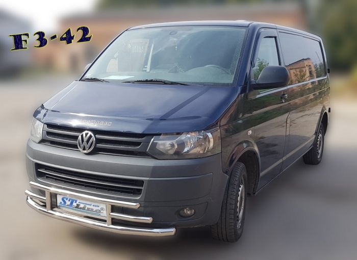 Нижняя губа F3-42 (нерж) для Volkswagen T5 2010-2015 гг